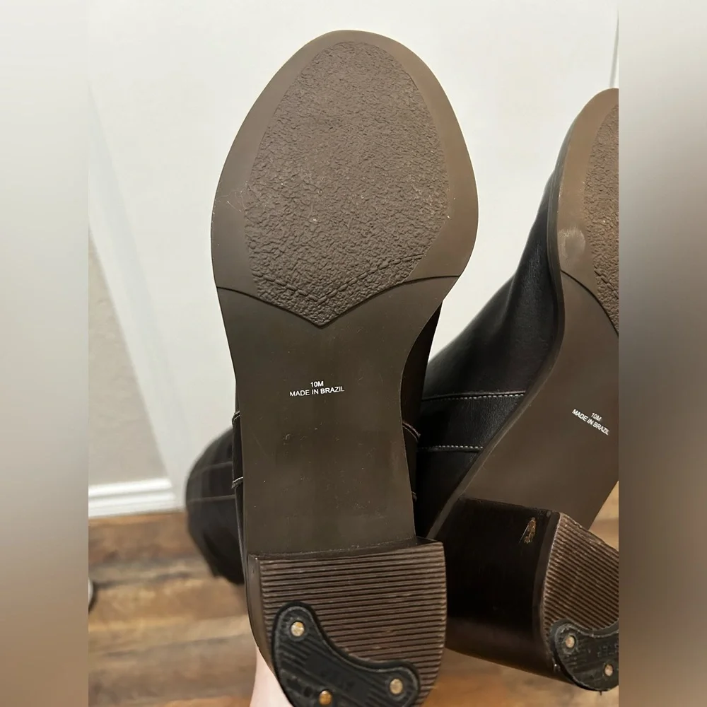 Matisse Lexi Leather Riding Boot Dark Brown Size 10